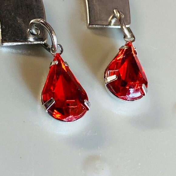 Meat Cleaver Earrings Pierced Hooks Dangle Drop Bead Halloween Whimsical Party - Picture 13 of 13